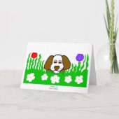 子と遊ぼう 標準グリーティングカード カード (正面)