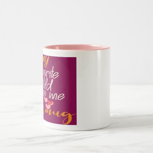 子どお気に入りのも与えがこのマグマの贈り物  ツートーンマグカップ (中央)