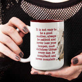 子どもおもしろいからの母の日のメッセージ ツートーンマグカップ