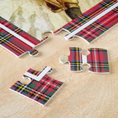 子どもおもしろいそりヴィンテージ冬のシーンプレイド ジグソーパズル (側面)