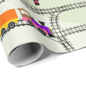 子どもおもしろいのシームレスなパターン鉄道 ラッピングペーパー (ロールコーナー)