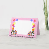 子どもおもしろいの動物と風船 カード (裏面)