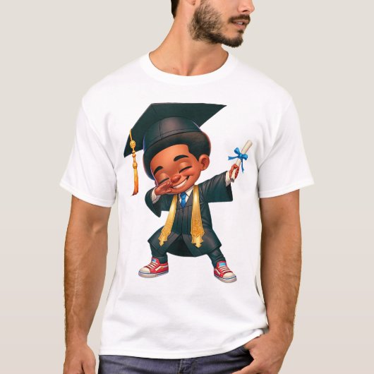 子どもおもしろいの男の子の卒業式のプレゼント Tシャツ (正面)