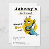 子どもおもしろいへの可愛い誕生日の招待 招待状 (正面/裏面)