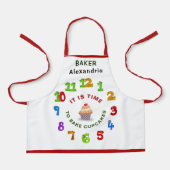 子どもおもしろいカラフルベーキングカップケーキのパーソナライズ エプロン (正面)