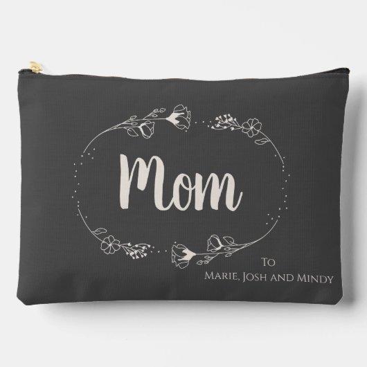 子どもからお母さんのための単純な野花 アクセサリーポーチ (正面)