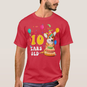 子どもかわいい10歳コギ犬の恋人10歳の誕生日 Tシャツ