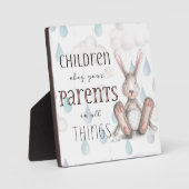 子どもがあなたの両親に従う – 第3章20節 フォトプラーク (正面)