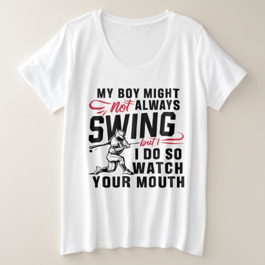 子どもがいつも揺れるとは限らないが僕はそうする プラスサイズTシャツ (デザイン正面)