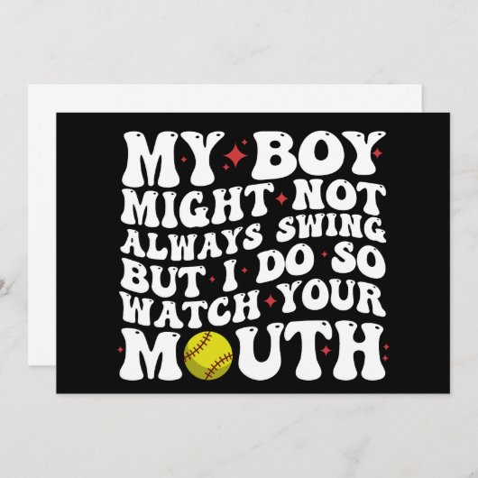 子どもがいつも揺れるとは限らないが見ておこう 招待状 (正面/裏面)