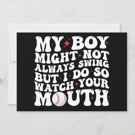 子どもがいつも揺れるとは限らないが見ておこう 招待状 (正面)