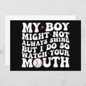 子どもがいつも揺れるとは限らないが見ておこう 招待状 (正面/裏面)