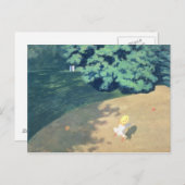 子どもがいる公園の風船かコーナー ポストカード (正面/裏面)