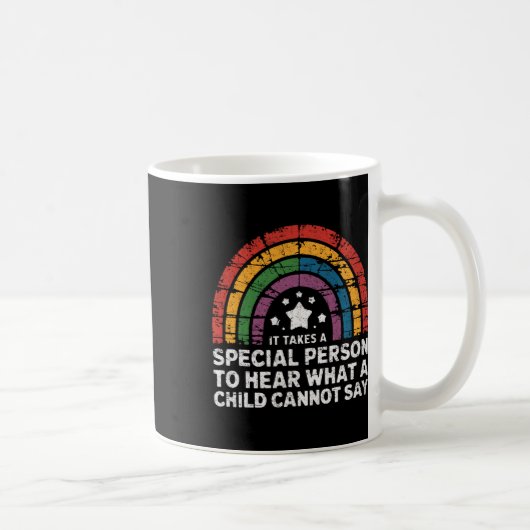子どもができることを聞くには特別な人が必要だ コーヒーマグカップ (右)