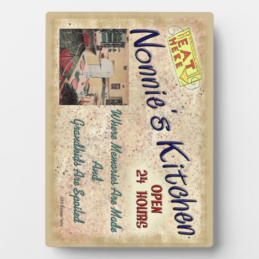 子どもがプラークを甘やかされるノニーの台所 フォトプラーク (正面)