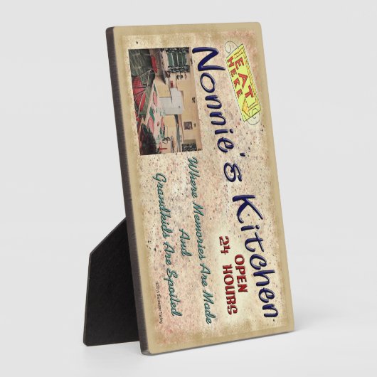 子どもがプラークを甘やかされるノニーの台所 フォトプラーク (側面)