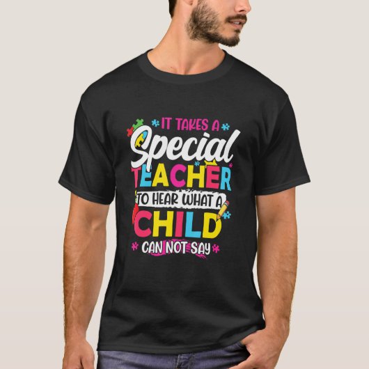 子どもが何かを聞くには特別な先生が必要だ Tシャツ (正面)