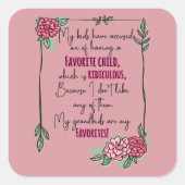 子どもが子どもを産んだと僕を責めお気に入りのた スクエアシール (正面)