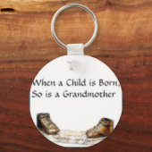 子どもが生まれいると…祖母 キーホルダー (正面)
