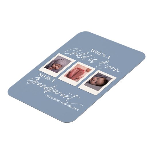 子どもが祖父母生まれの写真である場合 マグネット (左側)