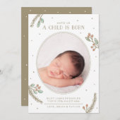 子どもが祝日の誕生生まれのお知らせ シーズンカード (正面/裏面)