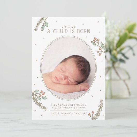 子どもが祝日の誕生生まれのお知らせ シーズンカード (スタンド正面)