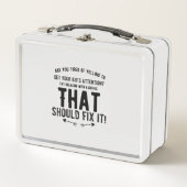 子どもが親の母おもしろい親にとっての脂肪への贈り物 メタルランチボックス (正面)