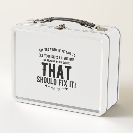 子どもが親の母おもしろい親にとっての脂肪への贈り物 メタルランチボックス (正面)