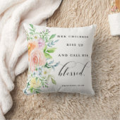 子どもが起きて枕を呼賛美びる クッション (ブランケット)