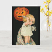 子どもが髪を粉々にする カード (黄色い花)