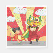 子どもたちおもしろい紙ナプキン スタンダードランチョンナプキン (正面)