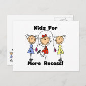 子どもたちがさらに休みを取る ポストカード (正面/裏面)