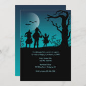 子どもたちがハロウィーンのトリックを扱う招待状 招待状 (正面/裏面)