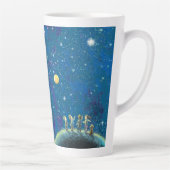 子どもたちが夜空を見る カフェラテマグ (右)