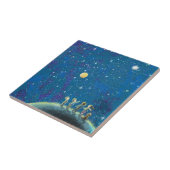 子どもたちが夜空を見る タイル (側面)