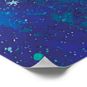 子どもたちが夜空を見る ポスター (角)