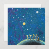 子どもたちが夜空を見る 招待状 (正面/裏面)