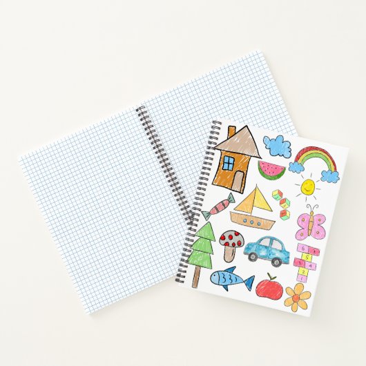 子どもたちが学校でドードルデザインを描く ノートブック (内部)