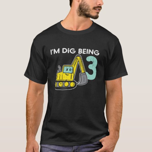 子どもたちが掘る3掘削機バックホー3RdB Tシャツ (正面)