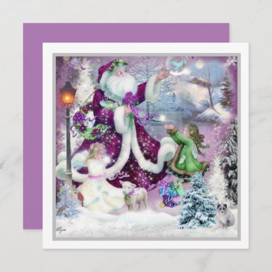 子どもたちとサンタ踊り シーズンカード (正面/裏面)