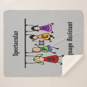 子どもたちと一緒に楽しめるスピーチ言語アシスタント シェルパブランケット (正面(横))