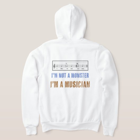 子どもたちに読める音楽リテラシー食べの要件 パーカ (レイダウン裏面)