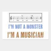 子どもたちに読める音楽リテラシー食べの要件 長方形シール (正面)