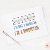 子どもたちに読める音楽リテラシー食べの要件 長方形シール (封筒)