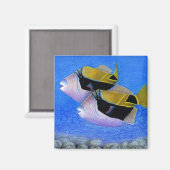 子どもたちの受賞作品：トリガーフィッシュ マグネット (正面/裏面)