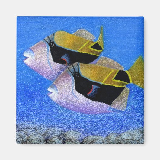 子どもたちの受賞作品：トリガーフィッシュ マグネット (正面)