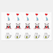 子どもたちの可愛い漫画のシールとラベル ラベル (シート)