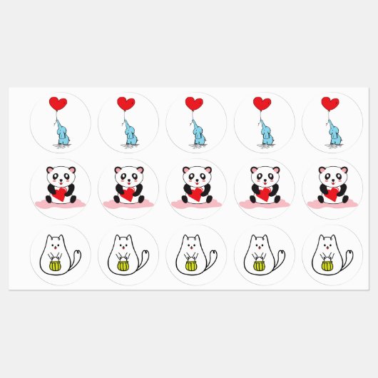 子どもたちの可愛い漫画のシールとラベル ラベル (シート)