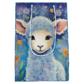 子どもたちの可愛い羊春 ミディアムペーパーバッグ (裏面)