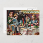 子どもたちの感謝祭のディナー シーズンポストカード (正面/裏面)